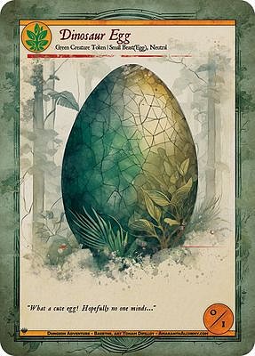 Dinosaur Egg MTG token 0/1