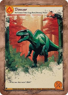 Dinosaur MTG token 3/1