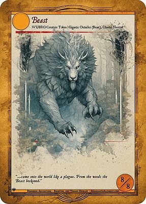 Beast MTG token 8/8