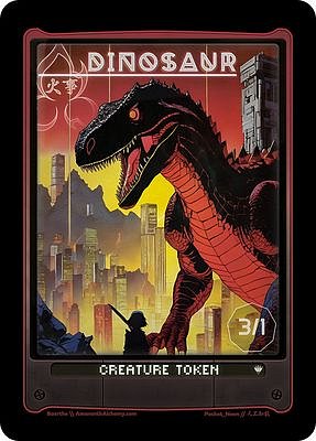 Dinosaur MTG token 3/1 (v.2)
