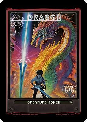 Dragon MTG token 6/6