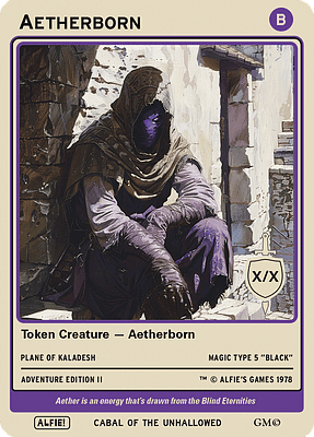 Aetherborn MTG token X/X