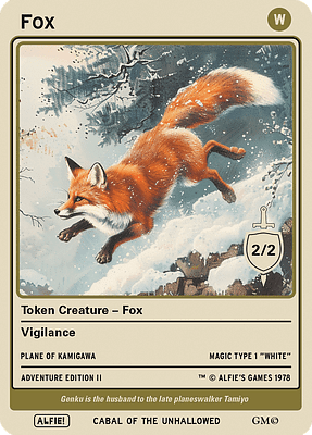 Fox MTG token 2/2