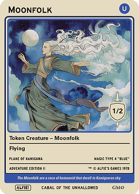 Moonfolk MTG token 1/2