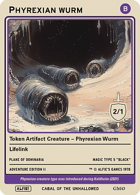 Phyrexian Wurm MTG token 2/1