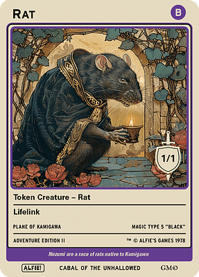 Rat MTG token 1/1 (v.3)