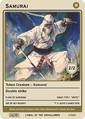 Samurai MTG token 2/2 (v.2)