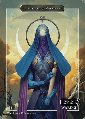 A mysterious creature MTG token 2/2
