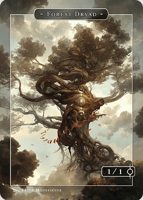 Forest Dryad MTG token 1/1
