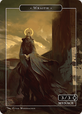 Wraith MTG token 3/3