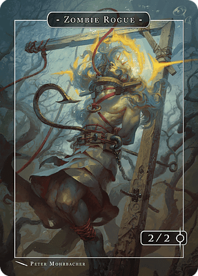 Zombie Rogue MTG token 2/2
