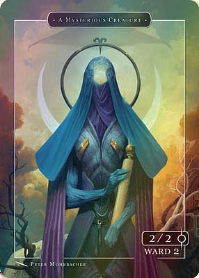 A mysterious creature MTG token 2/2