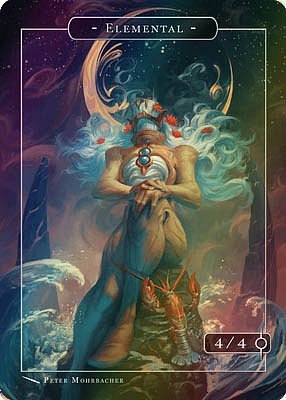Elemental MTG token 4/4