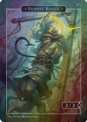 Zombie Rogue MTG token 2/2
