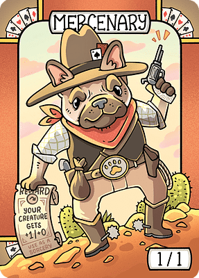 Mercenary MTG token 1/1