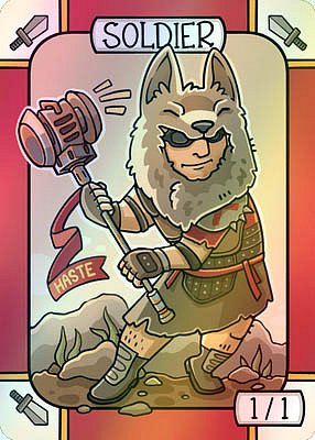 Soldier MTG token 1/1 (v.5)