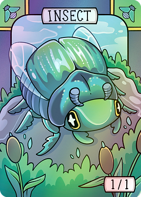 Insect MTG token 1/1 (v.6)