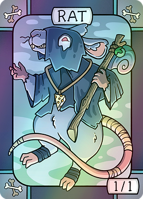 Rat MTG token 1/1 (v.3)