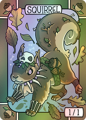 Squirrel MTG token 1/1 (v.3)