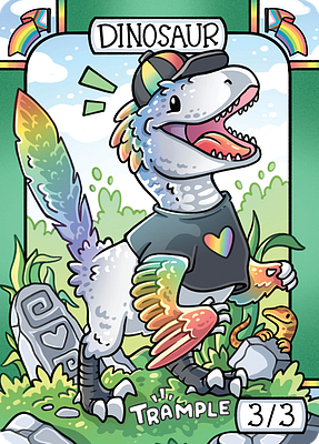 Dinosaur MTG token 3/3 (v.2)