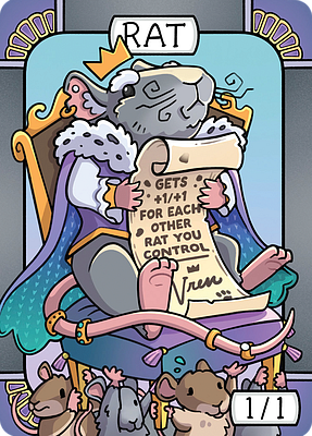 Rat MTG token 1/1 (v.4)