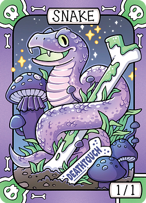 Snake MTG token 1/1 (v.2)