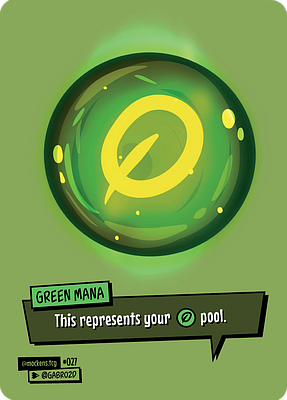 Green mana MTG token