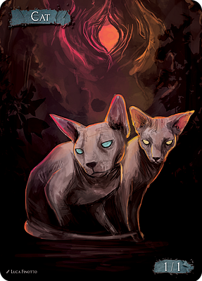 Cat MTG token 1/1