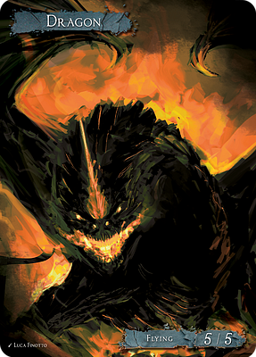 Dragon MTG token 5/5