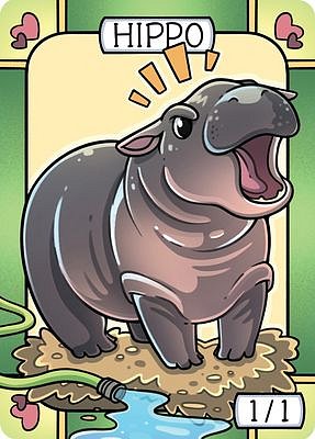 Hippo MTG token 1/1 (v.2)