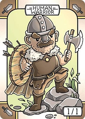 Human Warrior MTG token 1/1