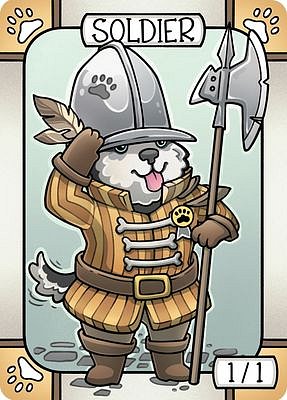 Soldier MTG token 1/1 (v.5)