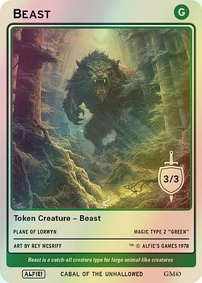 Beast MTG token 3/3