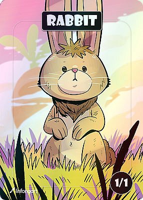 Rabbit MTG token 1/1