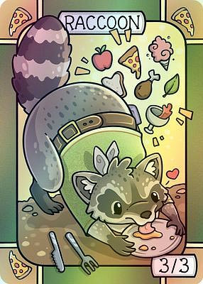 Racoon MTG token 3/3