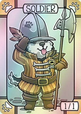 Soldier MTG token 1/1 (v.5)