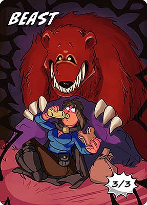 Beast MTG token 3/3