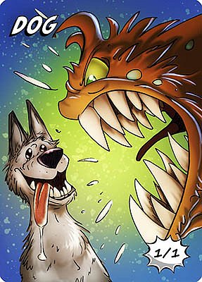 Dog MTG token 1/1