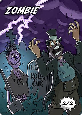 Zombie MTG token 2/2