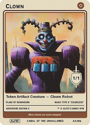 Clown MTG token 1/1