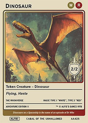 Dinosaur MTG token 2/2