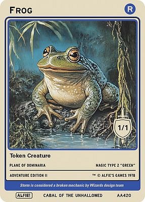 Frog MTG token 1/1