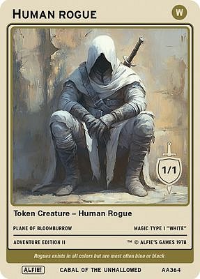 Human Rogue MTG token 1/1