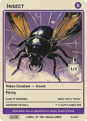 Insect MTG token 1/1 (v.6)