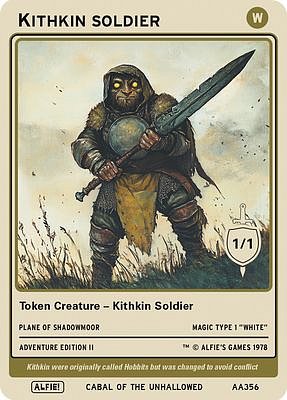 Kithkin Soldier MTG token 1/1