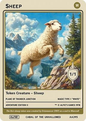 Sheep MTG token 1/1