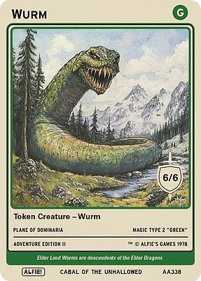Wurm MTG token 6/6