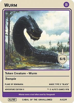 Wurm MTG token 6/6 (v.2)