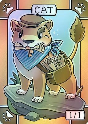 Cat MTG token 1/1 (v.6)