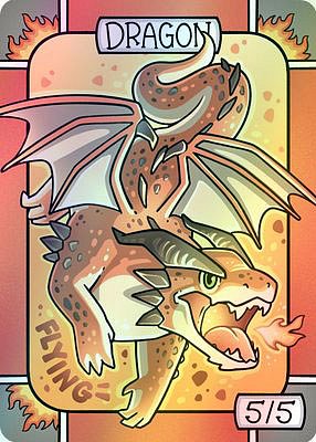 Dragon MTG token 5/5 (v.2)